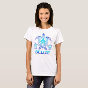  Belize Ocean Blue Zee Turtle Souvenirs T-shirt