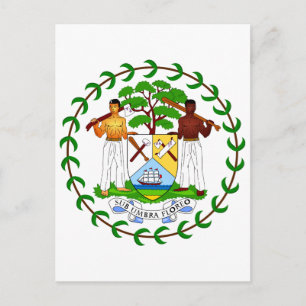 Belize officieel symbool voor wapenheraldry briefkaart