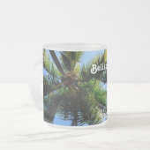 Belize Palm Trees Matglas Koffiemok (Voorkant links)