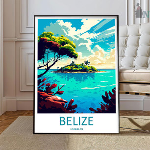 Belize Reisprint Muur Kunst Belize Muur Hanging Poster