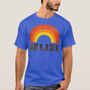 Belize Retro Rainbow Vacation Souvenir T-shirt