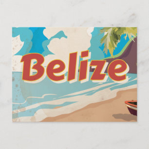 Belize Retro reisposter Briefkaart