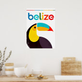 Belize Retro Vintage Travel Poster (Keuken)