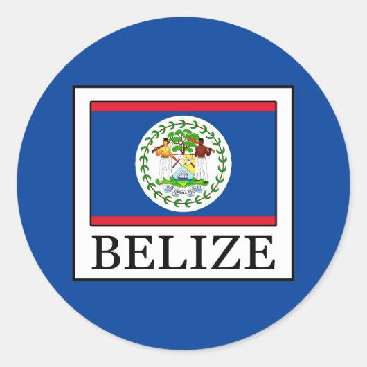 Belize Ronde Sticker (Voorkant)