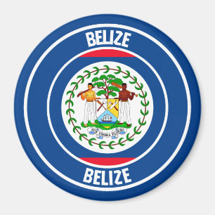 Belize Round Emblem Magneet