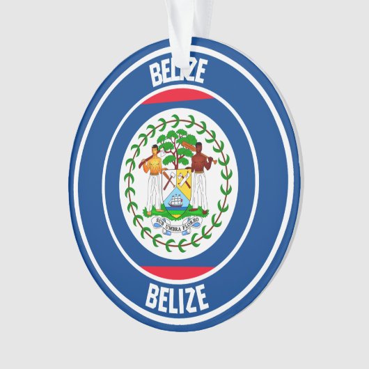 Belize Round Emblem Ornament (voorkant)