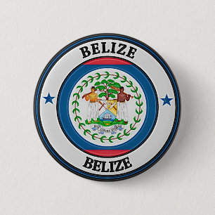 Belize Round Emblem Ronde Button 5,7 Cm