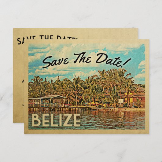 Belize sparen de Briefkaarten van de Datum (Voorkant / Achterkant)