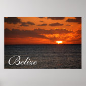 Belize Sunrise Poster2 Poster (Voorkant)