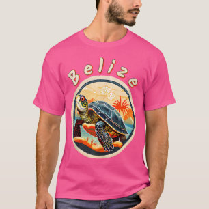 Belize Turtle Matching Vakantie Duiken De Barrier T-shirt