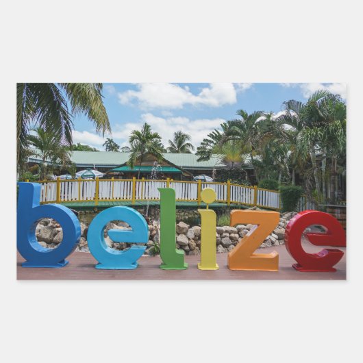 Belize vakantie rechthoekige sticker (Voorkant)