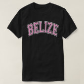 Belize Varsity Style Pink Tet Pullover (Design devant)
