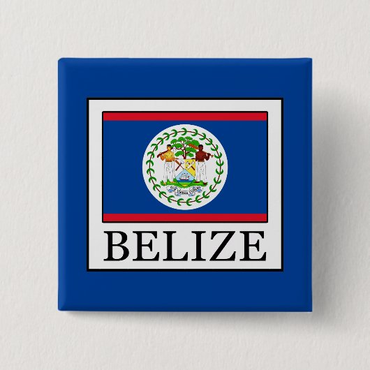 Belize Vierkante Button 5,1 Cm (Voorkant)