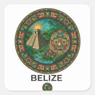 BELIZE VIERKANTE STICKER