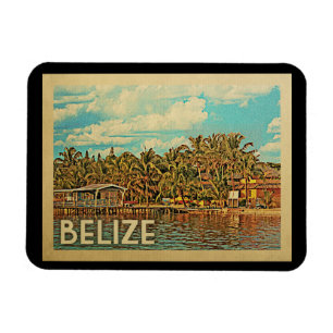 Belize Vintage Travel Magneet