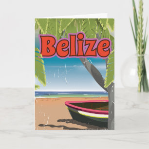 Belize vintage vakantieposter feestdagen kaart