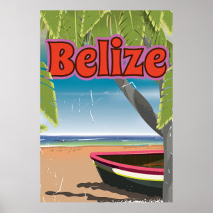 Belize vintage vakantieposter poster