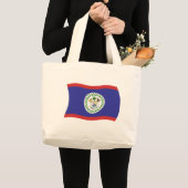 Belize Vlag Boodschappentas Grote Tote Bag (Voorkant (product))