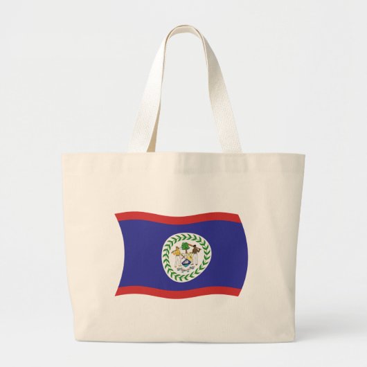 Belize Vlag Boodschappentas Grote Tote Bag (Voorkant)