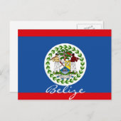 Belize vlag briefkaart (Voorkant / Achterkant)