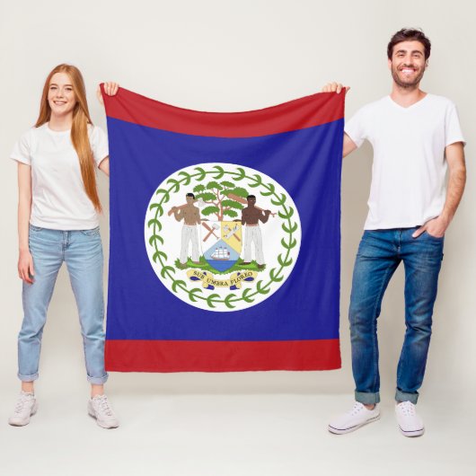 Belize vlag fleece deken (In situ)