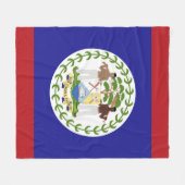 Belize vlag fleece deken (Voorkant (Horizontaal))