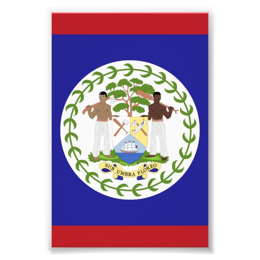 Belize vlag foto afdruk (Voorkant)