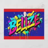 Belize vlag graffiti stijl begroeting Briefkaart (Voorkant)