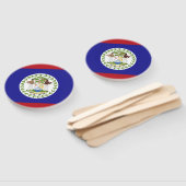 Belize vlag handwaaier (Niet-gemonteerd)