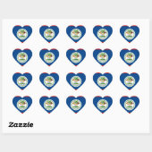 Belize Vlag Hart Sticker (Vel)