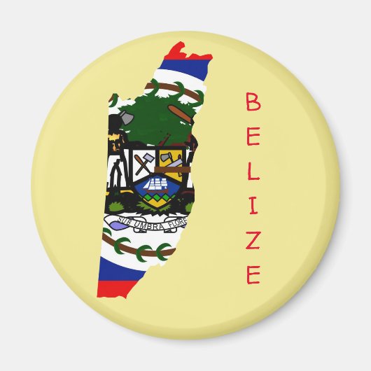 Belize-vlag Magneet (Voorkant)