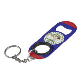 Belize vlag mini flessenopener (Voorkant Gekanteld)