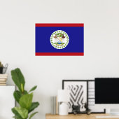 Belize vlag poster (Thuiskantoor)