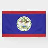 Belize vlag spandoek (Horizontaal)
