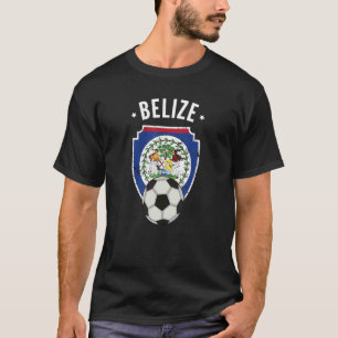 Belize Voetbal Belize Flag Football Belizean Pride T-shirt