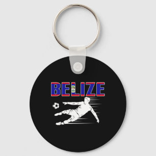 Belize Voetbalfans Jersey Trots Belizeaanse Voetba Sleutelhanger