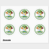 Belize Wapen van Belize Ronde Sticker (Vel)