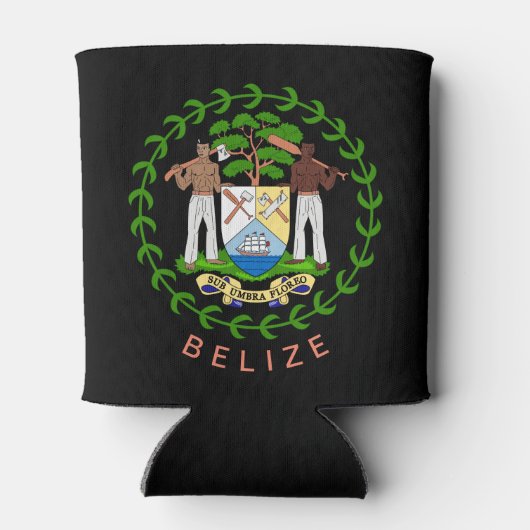 Belize wapenmunt blikjeskoeler (Achterkant)
