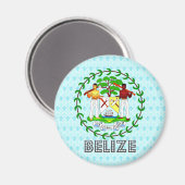 Belize wapenmunt magneet (Voorkant / Achterkant)
