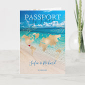 Belize Wedding Destination Passport Map QR code (Voorkant)