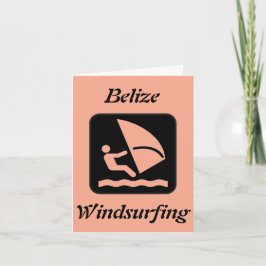 Belize Windsurfen (Long Caye Glover's Reef Atoll) Bedankkaart
