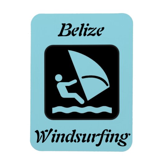 Belize Windsurfing (Glover's Reef Atol) Magneet (Verticaal)