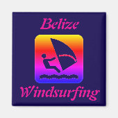 Belize Windsurfing Rainbow (Long Caye) Magneet (Voorkant)