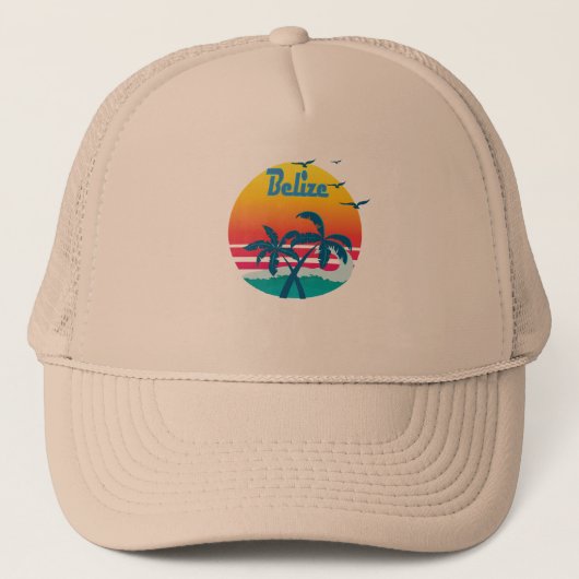 Belize, zomerretro  trucker pet (Voorkant)
