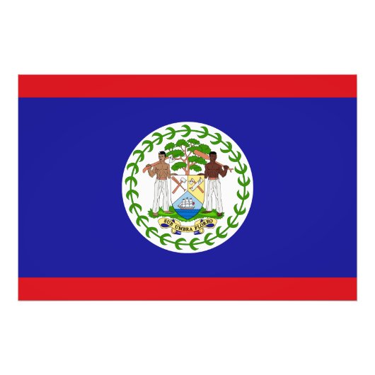 Belizeaanse vlag foto afdruk (Voorkant)