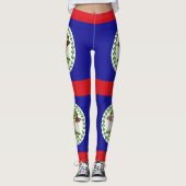 Belizeaanse vlag leggings (Voorkant)