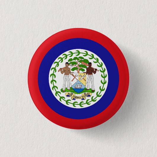 Belizeaanse vlag ronde button 3,2 cm (Voorkant)