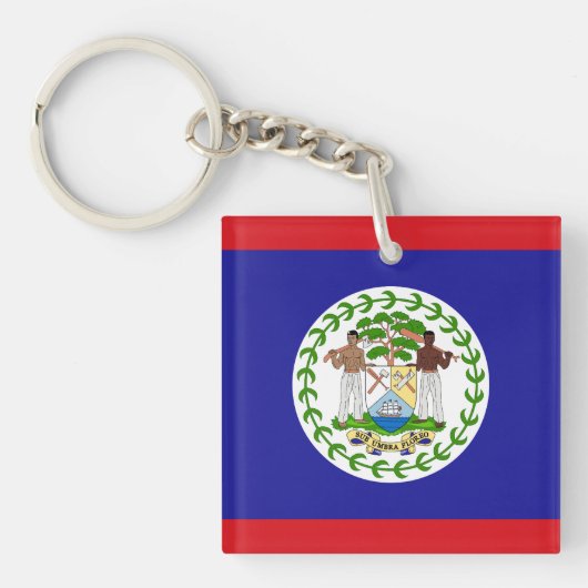 Belizeaanse vlag sleutelhanger (Voorkant)