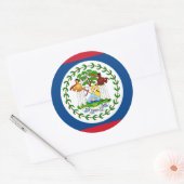 Belizeaanse vlag, vlag Belize Ronde Sticker (Envelop)