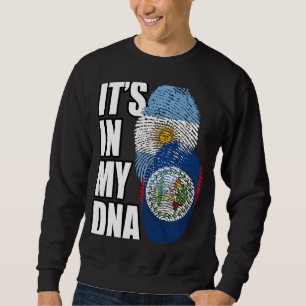 Belizean en Argentijnse mix DNA vlag erfgoed Trui